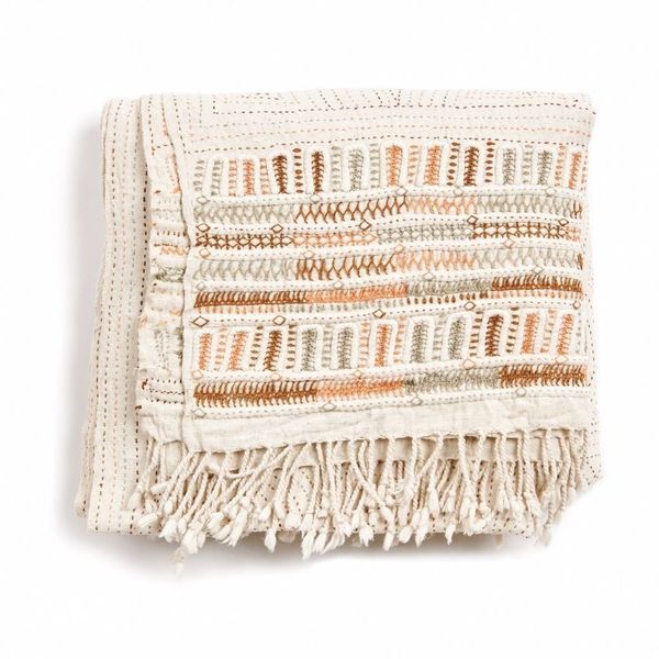 Unah Handwoven Organic Cotton Throw